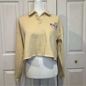 🍋 Urban Nation Malibu California Cropped Sweatshirt - Size Small